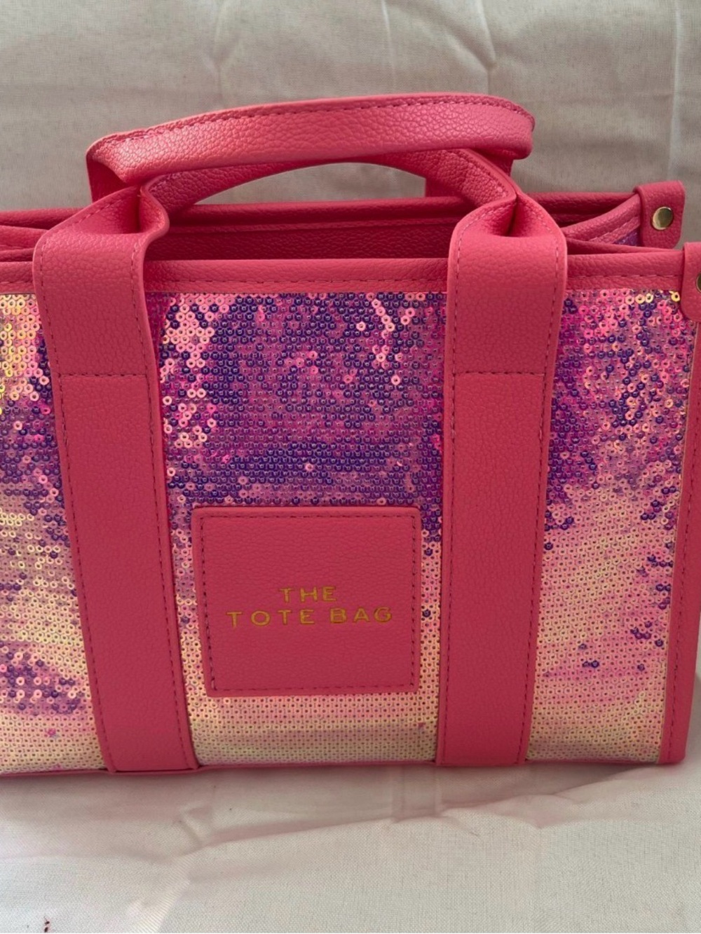 Pink Sequin Tote Bag